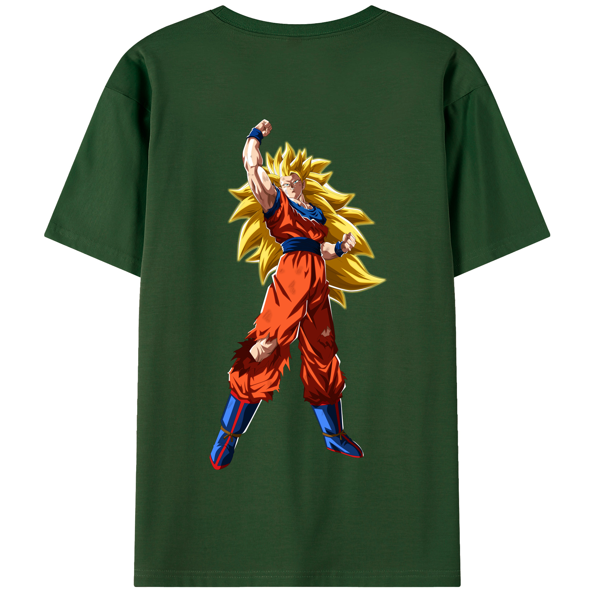 （画像用） ドラゴンボール 孫悟空（そん ごくう）Son Goku カカロット DRAGON BALL Kakarotto 綿100％半袖Tシャツ（背面プリント）